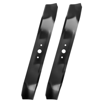 IDEASURE mulching blades for 38-inch deck, side view, durable edge for steady mowing.