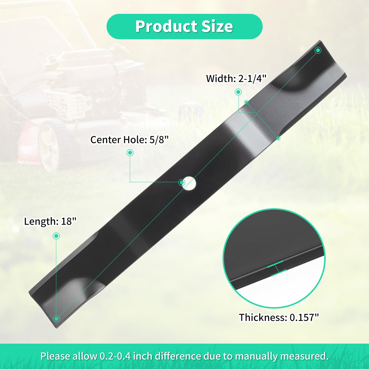 IDEASURE three-pack blades for 52-inch deck replacements.