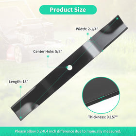 IDEASURE three-pack blades for 52-inch deck replacements.