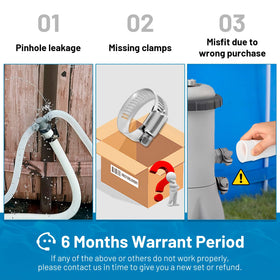 IDEASURE hose clamps, stainless steel secure connections to prevent leaks.