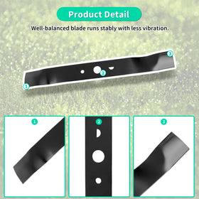 IDEASURE single-piece steel blade emphasizes durability and steady mowing.