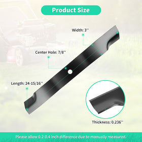 IDEASURE TCU15882 three-blades-pack enables quick replacement and balanced mowing