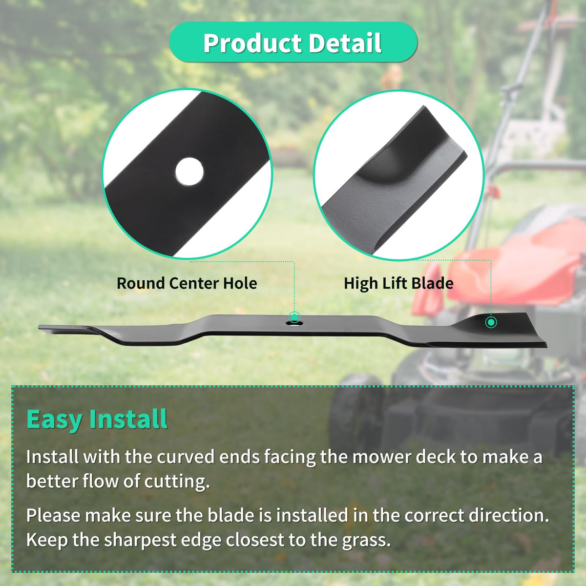 IDEASURE thick steel construction blade for durability and longer life.