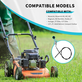 IDEASURE throttle cable installed on a mower demonstrates smooth throttle operation.