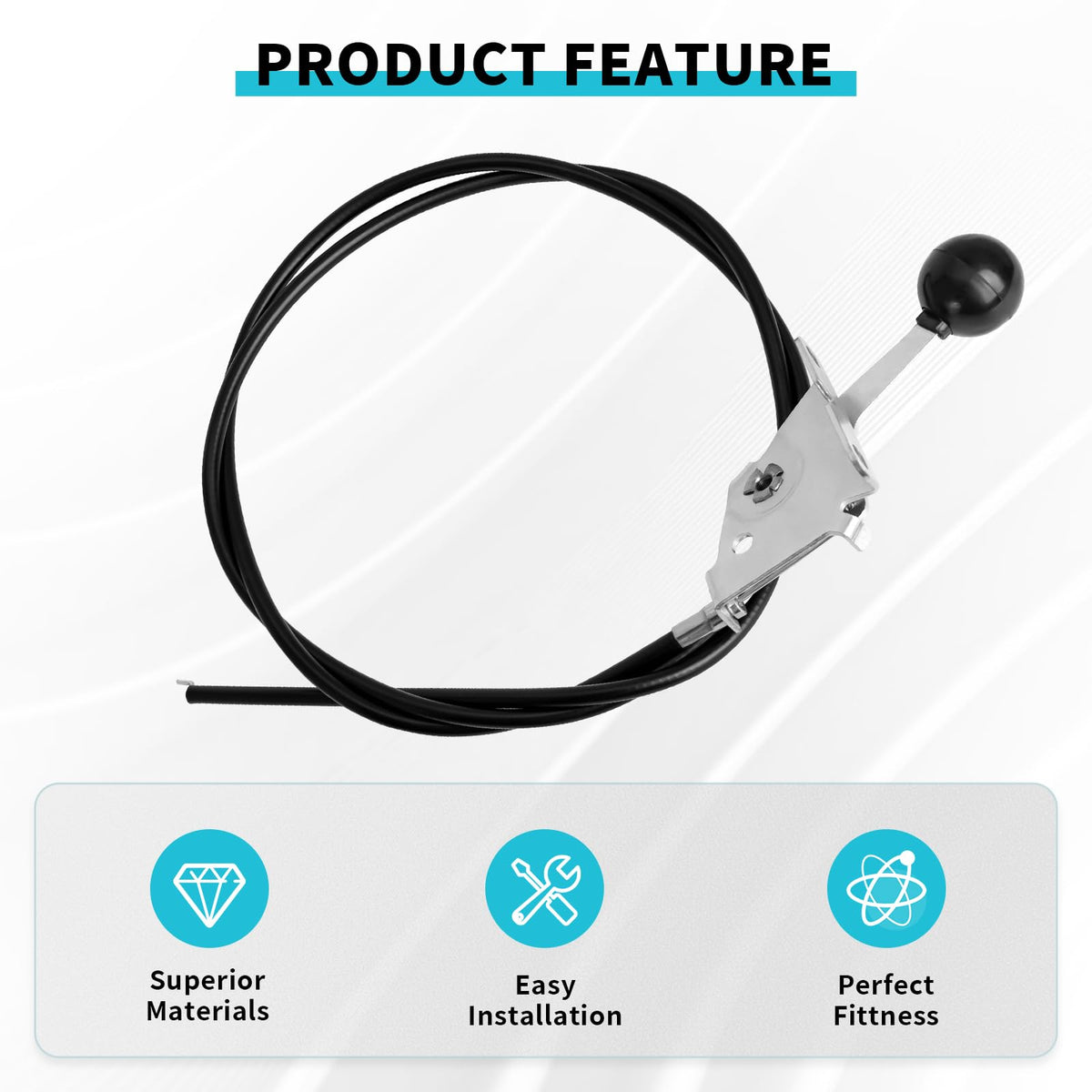 IDEASURE 53-inch throttle cable length ensures proper fit on compatible mowers.