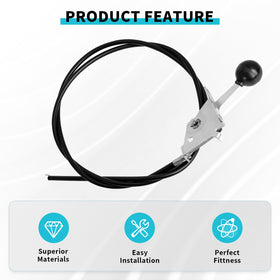 IDEASURE 53-inch throttle cable length ensures proper fit on compatible mowers.