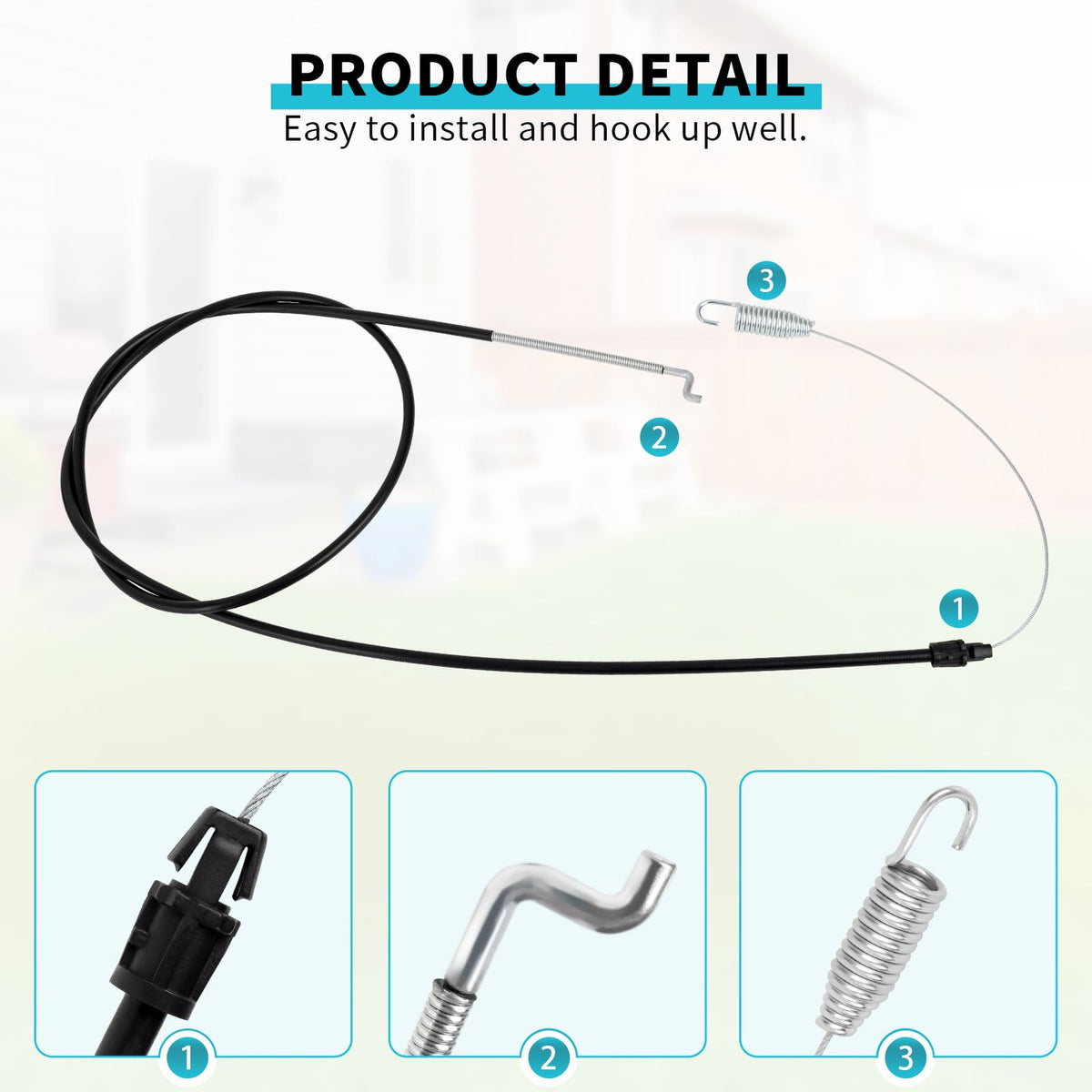 IDEASURE traction cable handle connection shows easy-to-install design