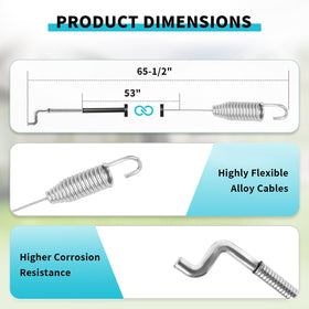 IDEASURE traction cable steel-wrapped end boosts durability during heavy use