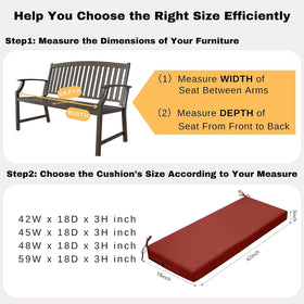 idee-home bench pad easy care machine washable cover