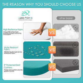 idee-home memory foam 3-inch thick round cushion offering ergonomic comfort