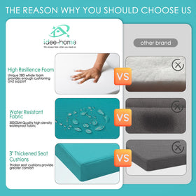 idee-home memory foam padded cushions on deck chair deliver soft support.