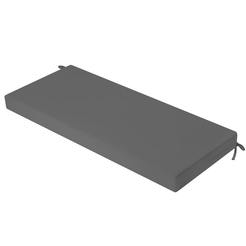 idee-home outdoor bench cushion 42x18 dark grey with waterproof coating for outdoor seating.