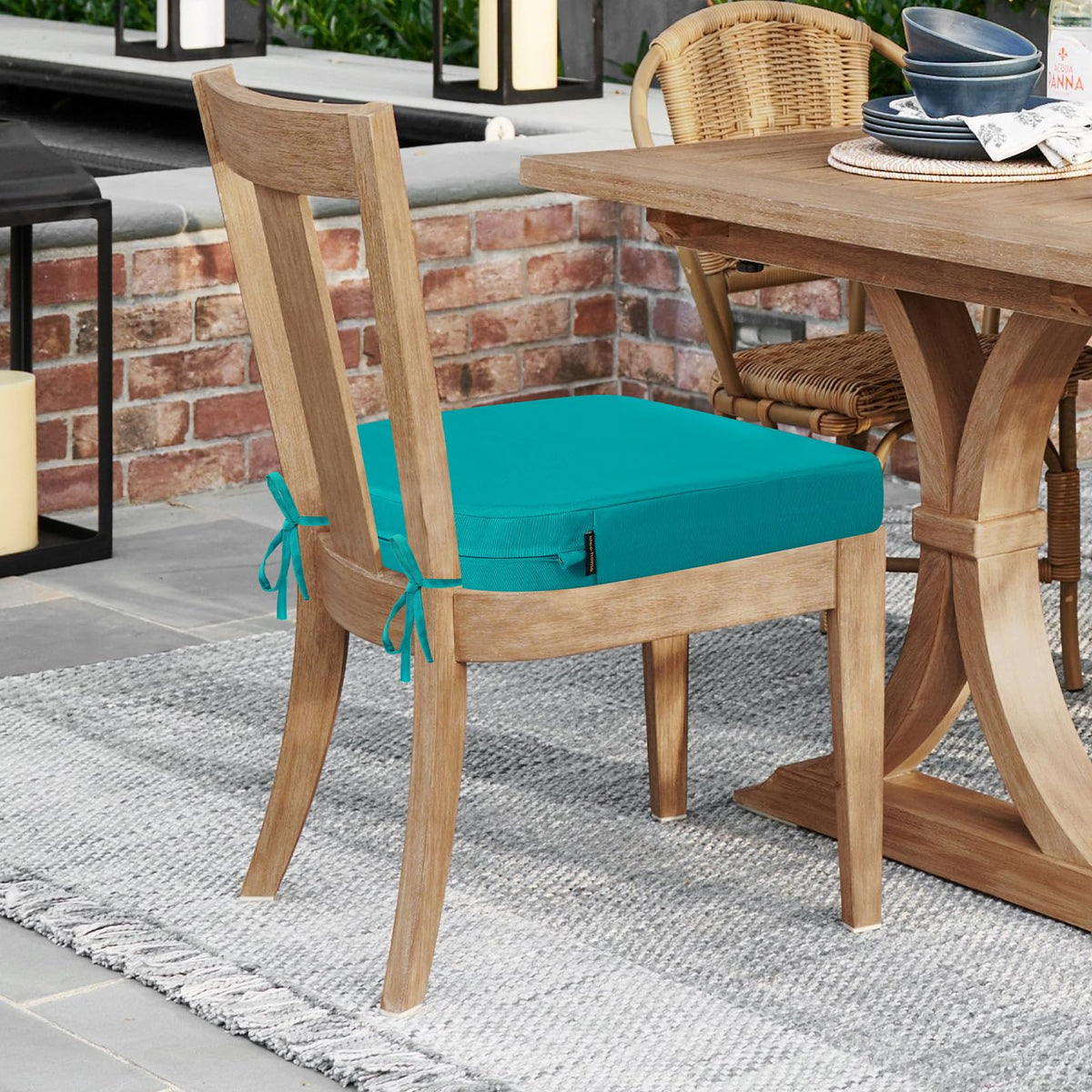 idee-home outdoor chair cushions edge stitching adds durability and refined look
