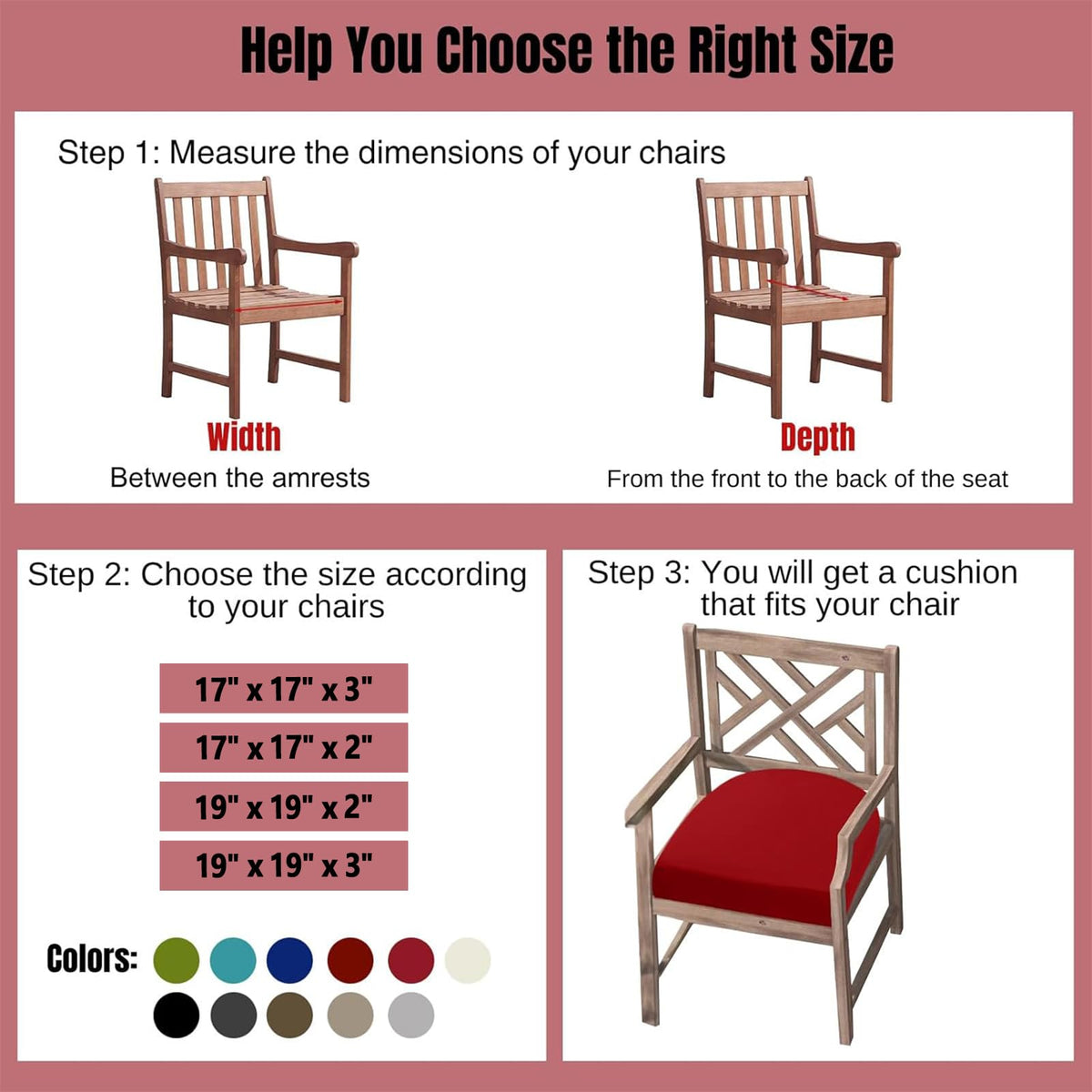 idee-home outdoor chair cushions 4 cover zipper closeup for easy cleaning