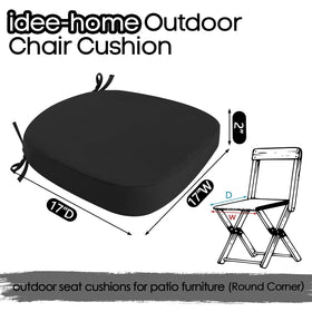 idee-home 19-inch square cushions fit patios and kitchens