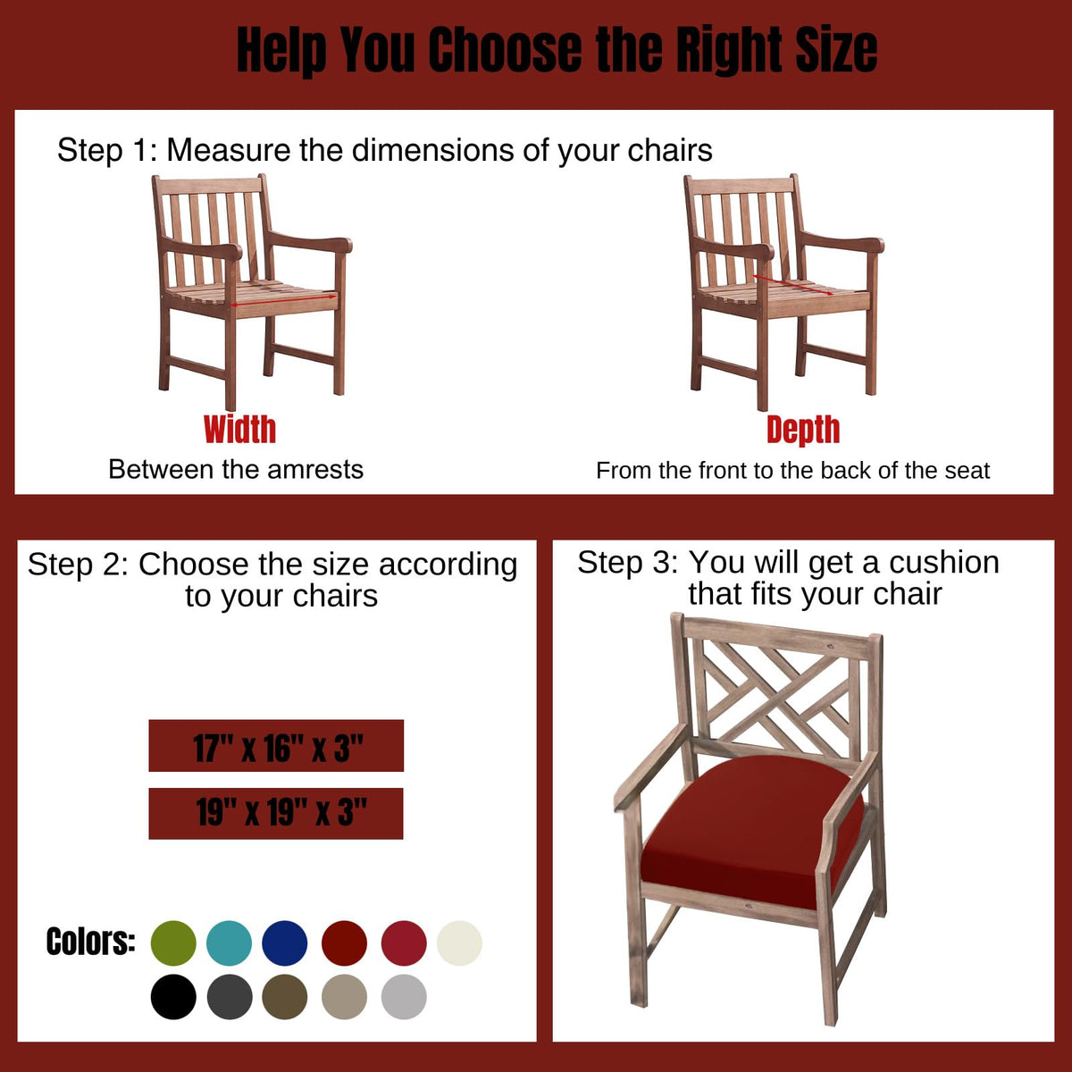 idee-home memory foam layer provides ergonomic softness on hard patio chairs