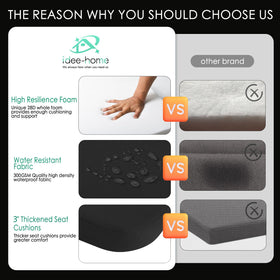 idee-home memory foam cushions deliver thick plush support