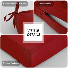 Thick foam cushions evenly distribute weight for comfortable extended seating