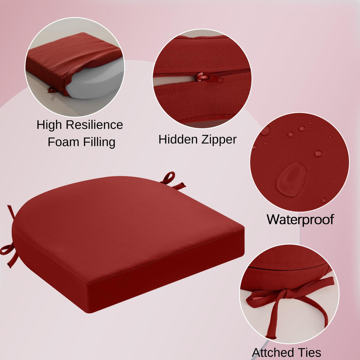 idee-home cushions removable cover with hidden zipper for easy cleaning and care