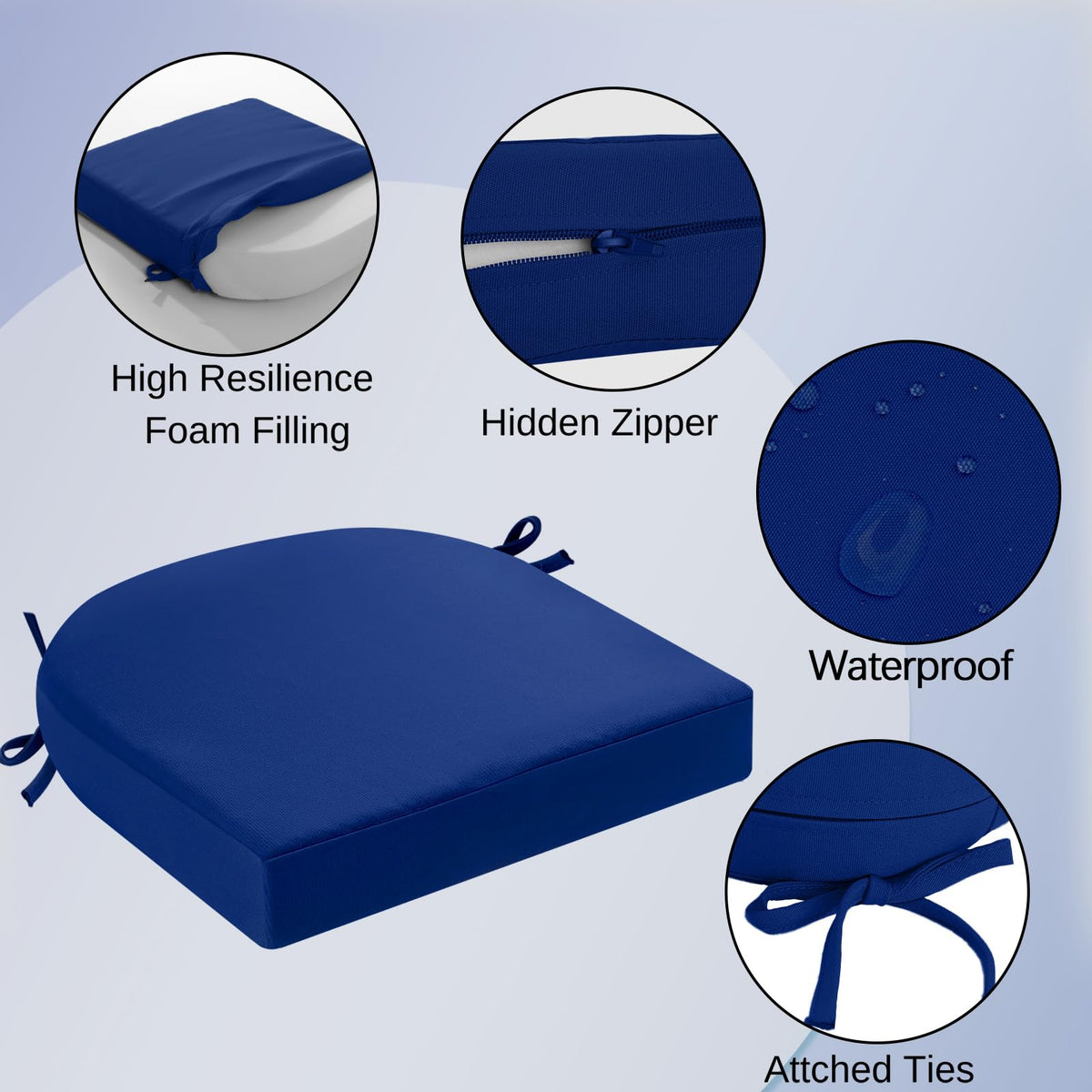 idee-home outdoor chair cushions on chair demonstrate all-day seating comfort and stability