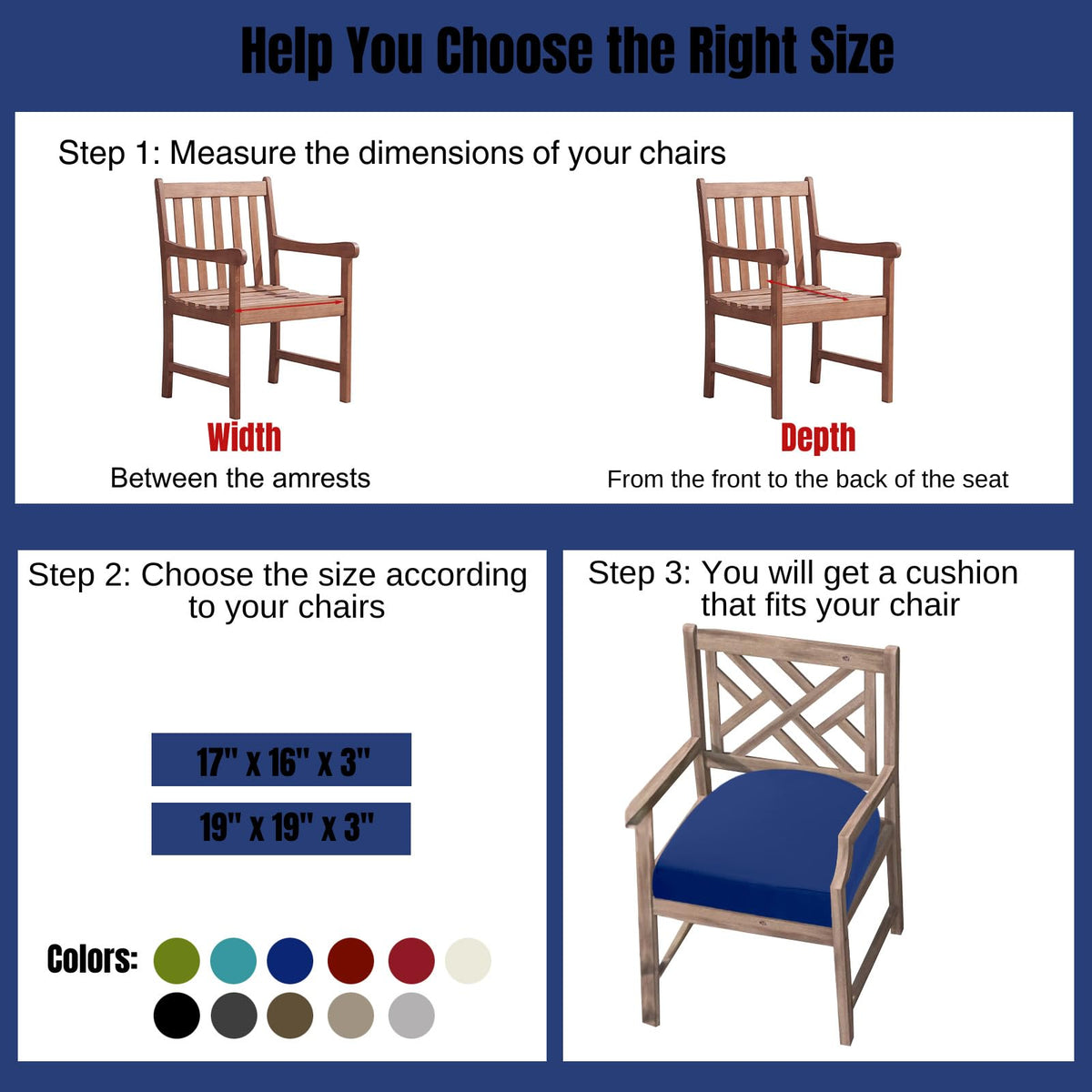 idee-home outdoor chair cushions waterproof cover close-up shows rain-ready protection