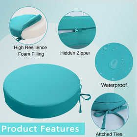idee-home round chair pad with removable cover for easy cleaning after outdoor meals