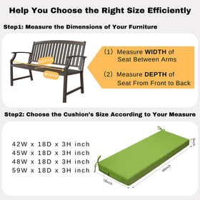 Idee-Home waterproof bench cushion suitable for garden and porch