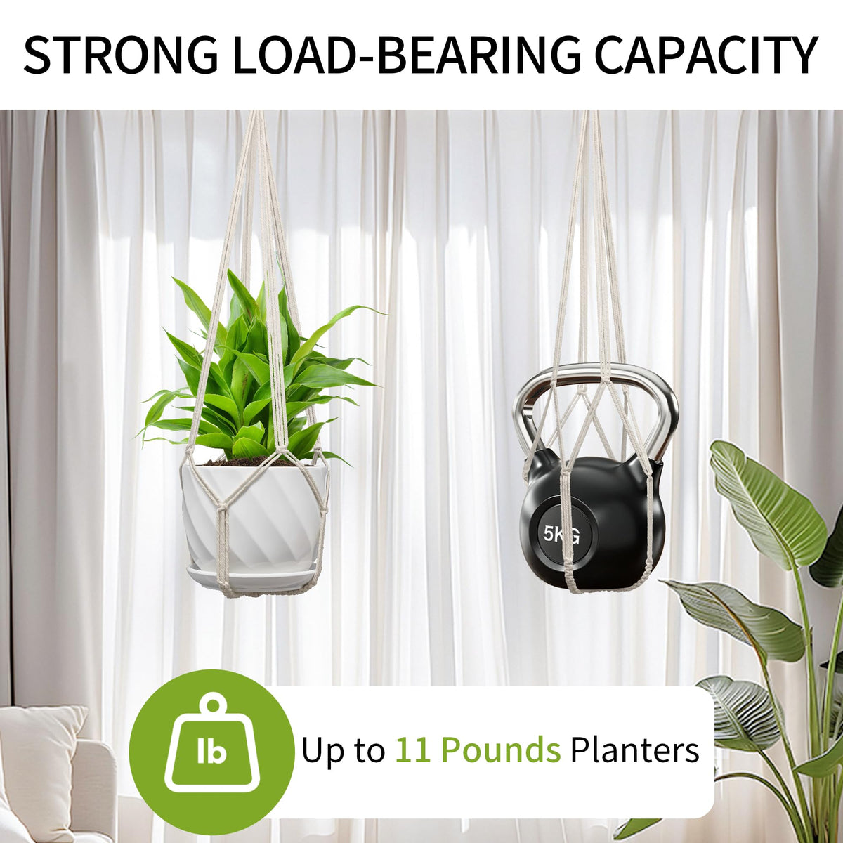 IDEEEPAN 35-inch long two-pack adds vertical greenery without clutter.