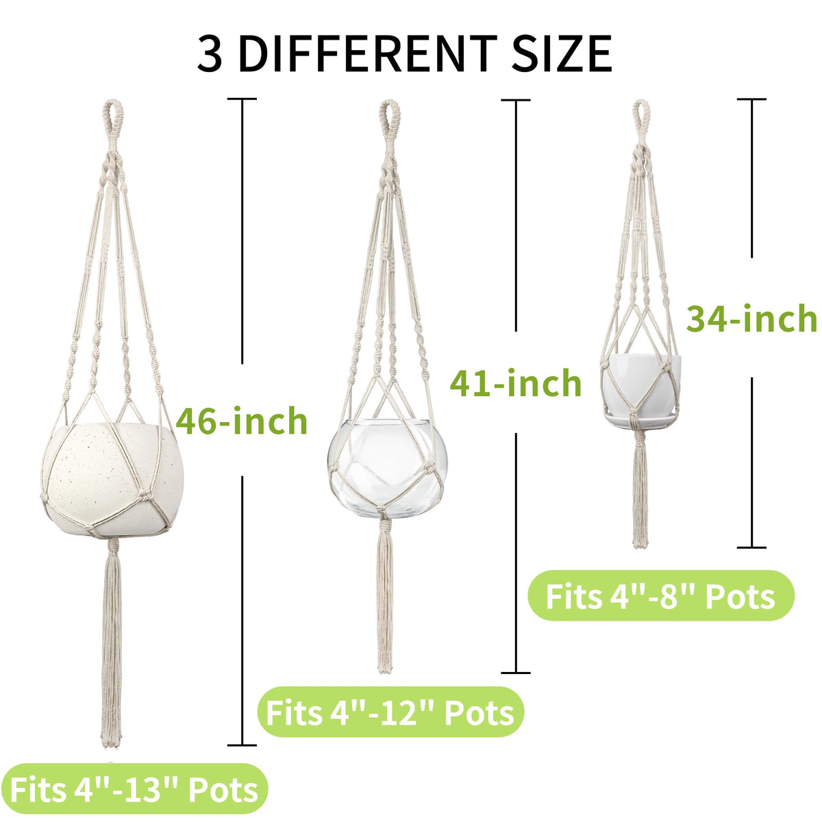 IDEEEPAN macrame plant hanger ivory gift-ready packaging for plant lovers