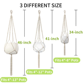 IDEEEPAN macrame plant hanger ivory gift-ready packaging for plant lovers