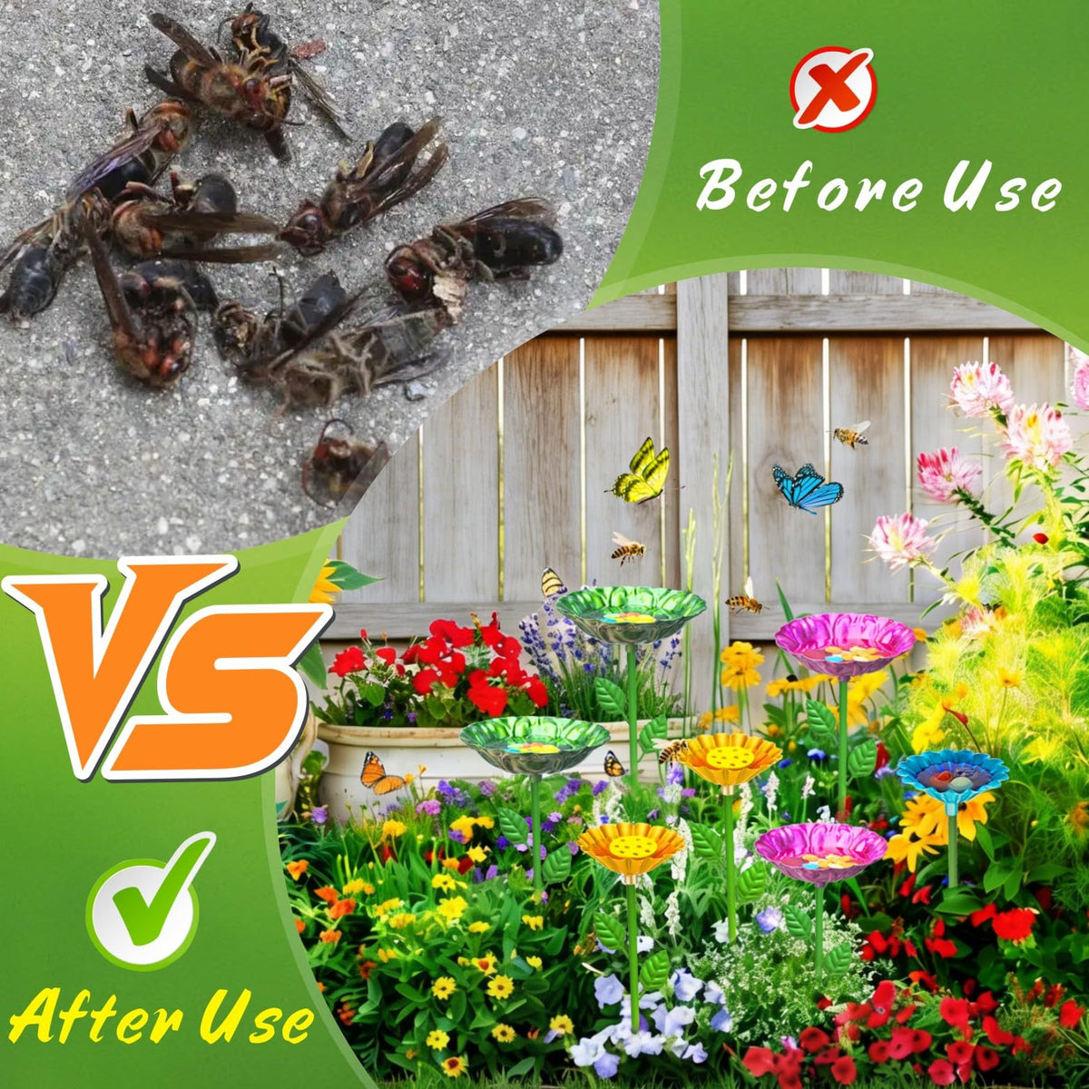 Idefair bee water feeder garden setup offers quick tool-free assembly