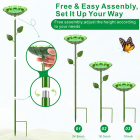 Idefair bee watering station blue bath creates focal point for pollinators