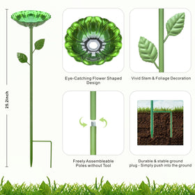 Idefair bee watering station green bath invites bees to pollinator-friendly space