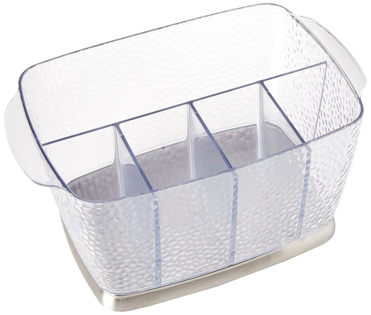 iDesign Rain sits on a sturdy brushed stainless steel base for stable use
