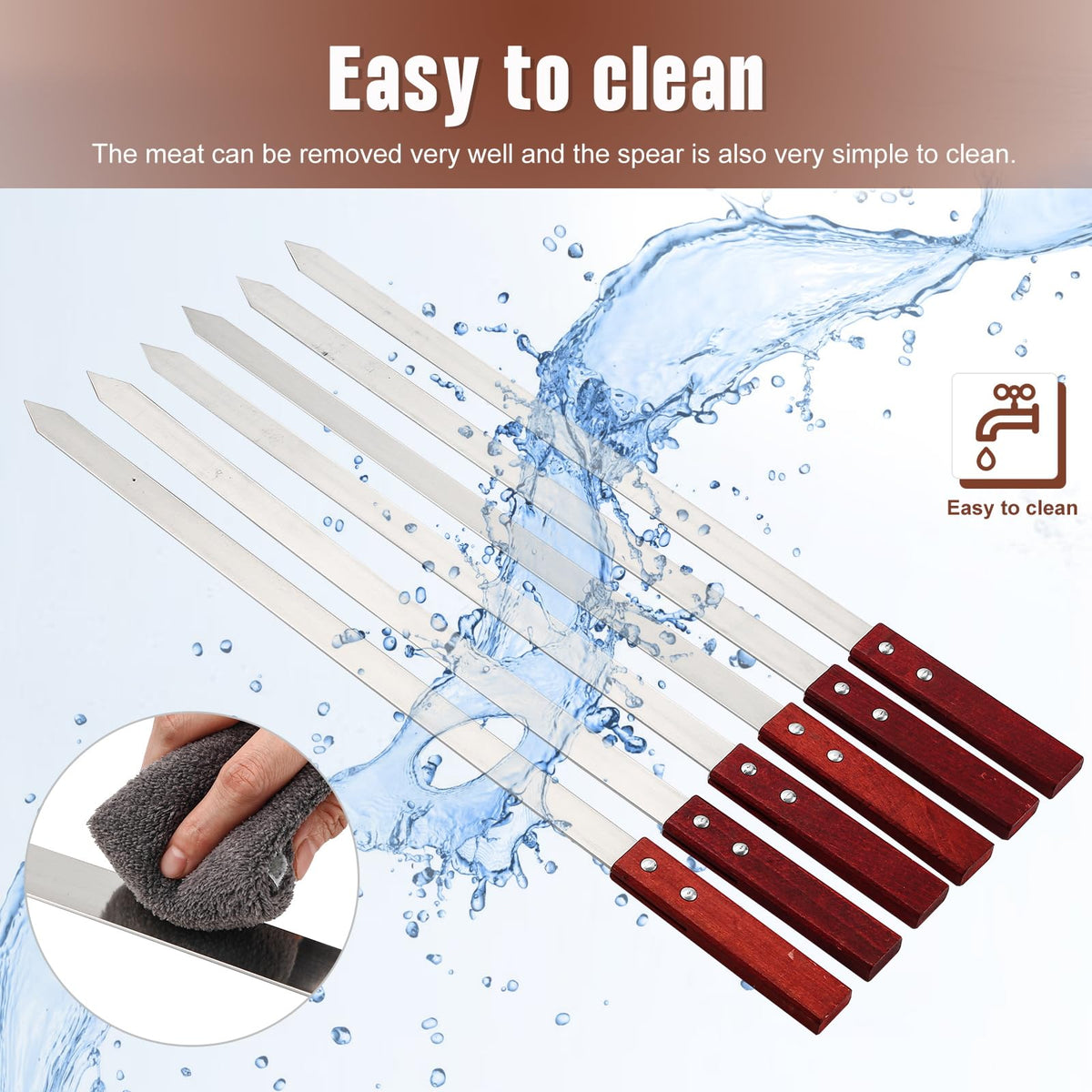 Idong extended handles keep hands away from heat during grilling
