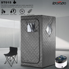 idotodo sauna chair included for comfortable seated sessions