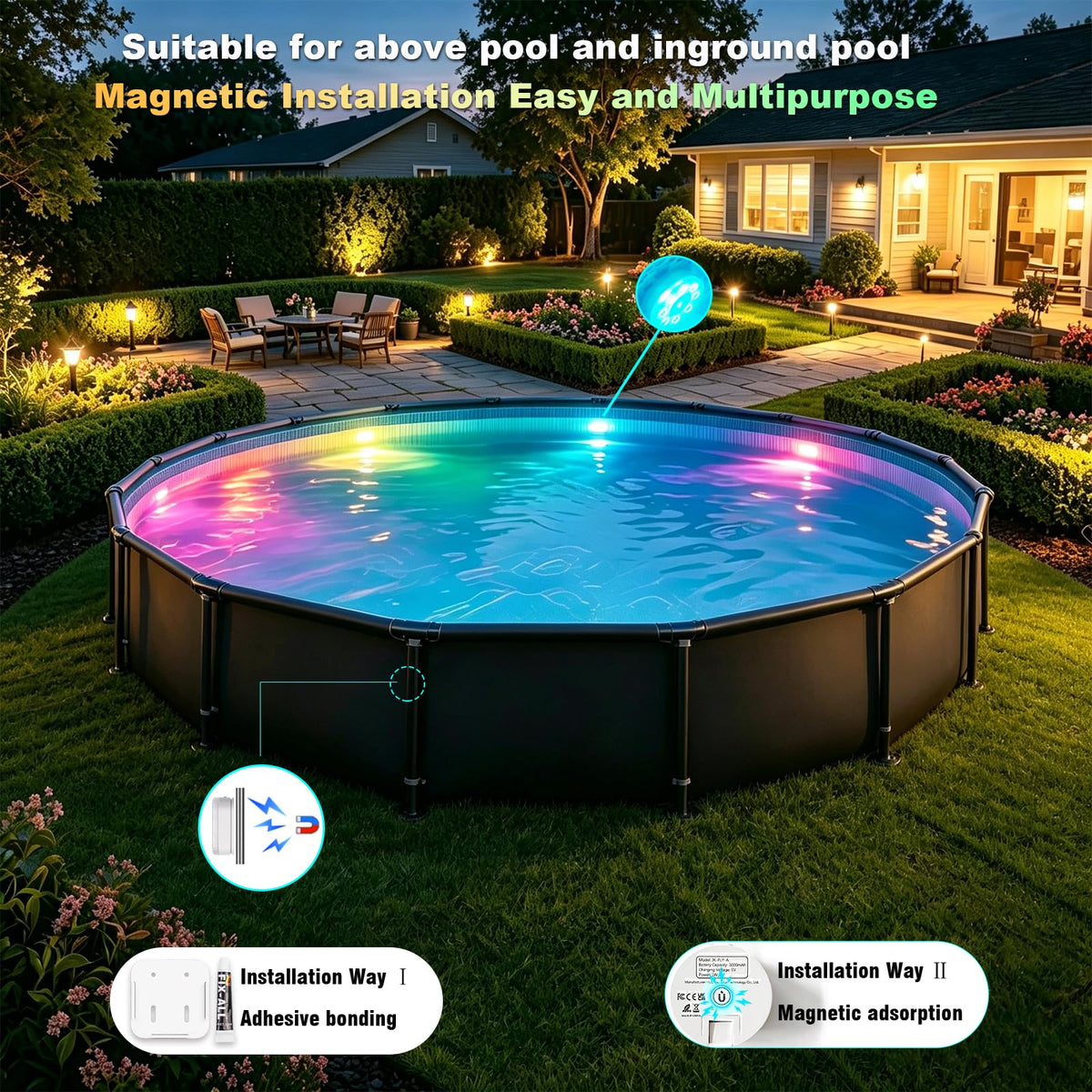 idyl light remote control pool light lets you switch colors from across the deck