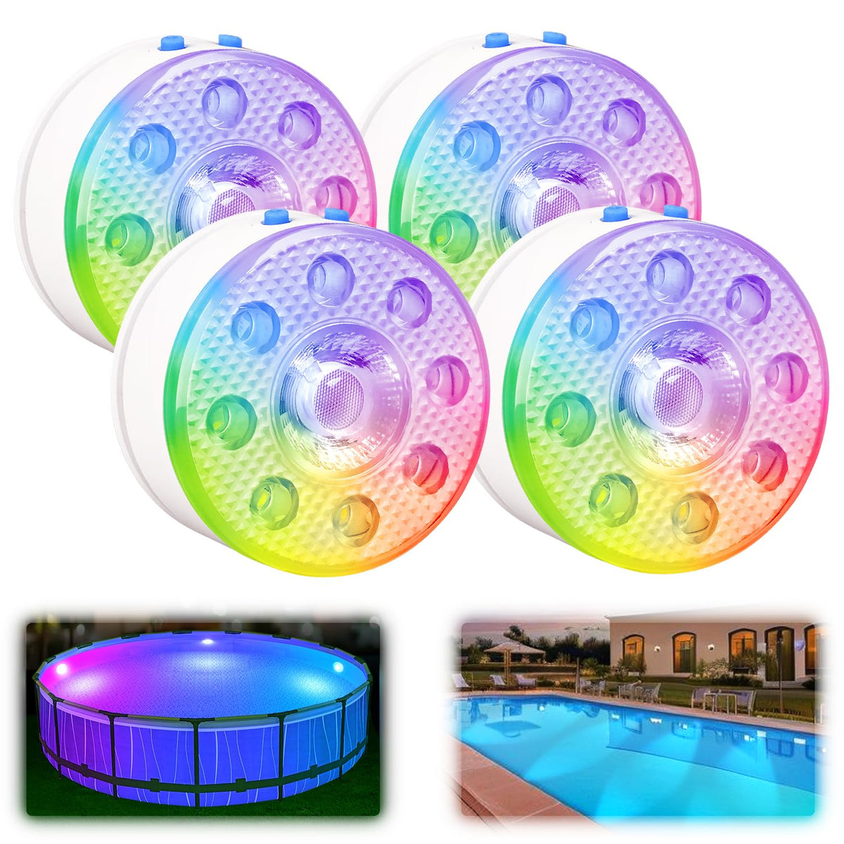 idyl light submersible pool light glows underwater to enhance night swimming atmosphere