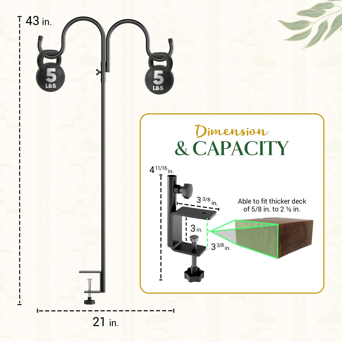 IDZO 360-degree swivel hook for flexible hanging angles
