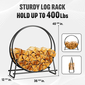 IDZO firewood rack round shape provides easy access to logs from any angle.
