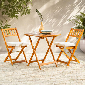 IDZO heavy-duty bistro set folding chairs for compact outdoor dining