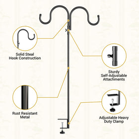 IDZO outdoor hanging hook showcasing planters and lanterns
