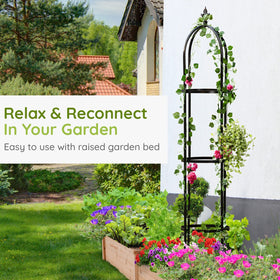 IDZO stone-look garden obelisk adds visual appeal to outdoor spaces