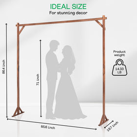 IDZO wedding arch stand front view with stabilizing base for garden weddings
