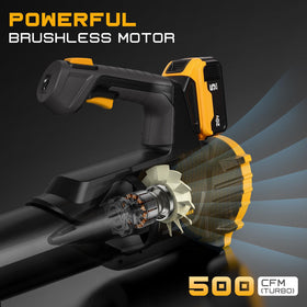 IEBUDA blower turbo mode activated for tougher debris clearing