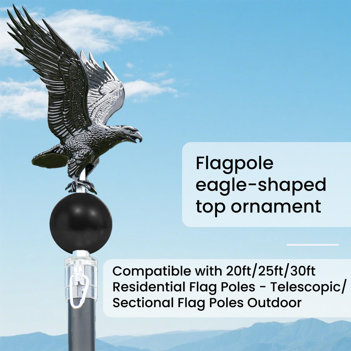 iElyiEsy gold ball mounting hardware included for quick secure installation.