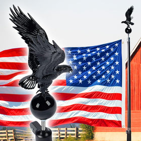 iElyiEsy universal topper fits 20–30ft flagpoles for versatile outdoor use.