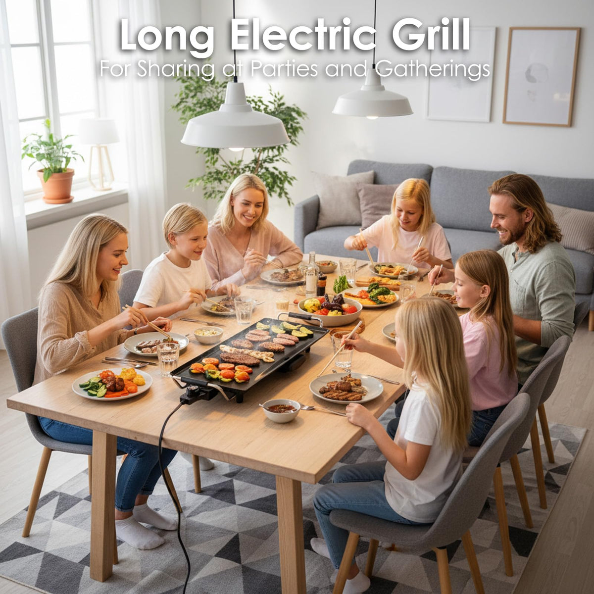 I-Keukenn versatile electric grill station for pancakes, fajitas, takoyaki