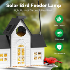 iemahor garden-decor bird feeder adds charm to patios and yards