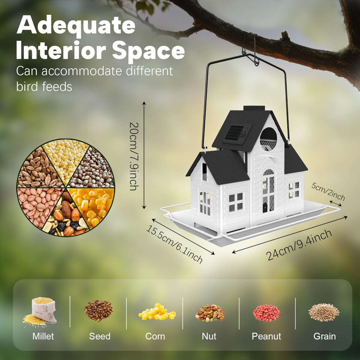 iemahor outdoor hanging feeder blends practicality with decorative appeal